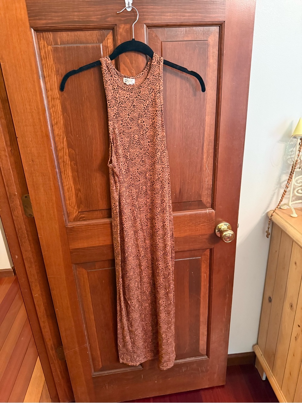 Billabong Tomboy Cheetah Leopard Tank Midi Dress